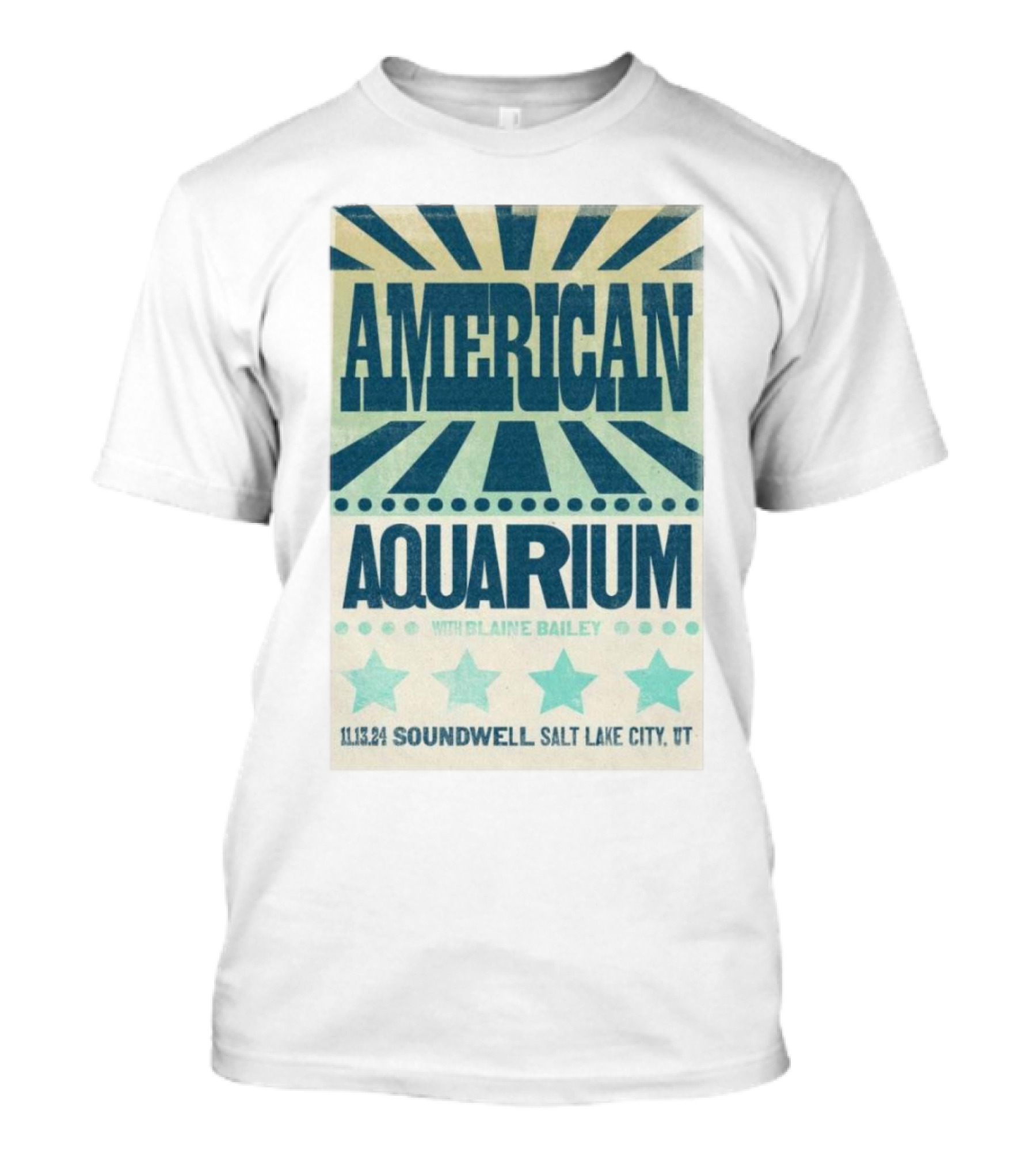 American Aquarium With Blaine Bailey Nov 13 2024 Soundwell Salt Lake City UT T-Shirt