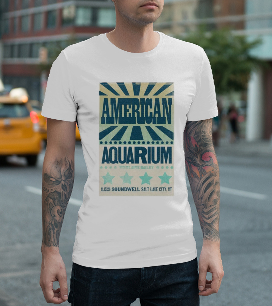 American Aquarium With Blaine Bailey Nov 13 2024 Soundwell Salt Lake City UT T-Shirt