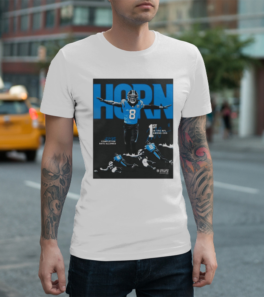 Carolina Panthers Jaycee Horn 1st In NFL Among CBs 42.0% Completion Rate Allowed T-Shirt