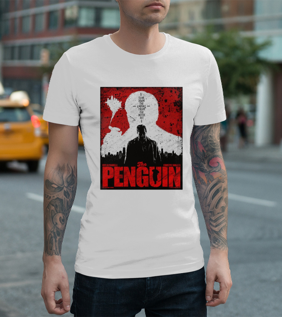 Colin Farrell Cristin Milioti The Penguin Tear Down the Empire From the Inside Out Suffering T-Shirt