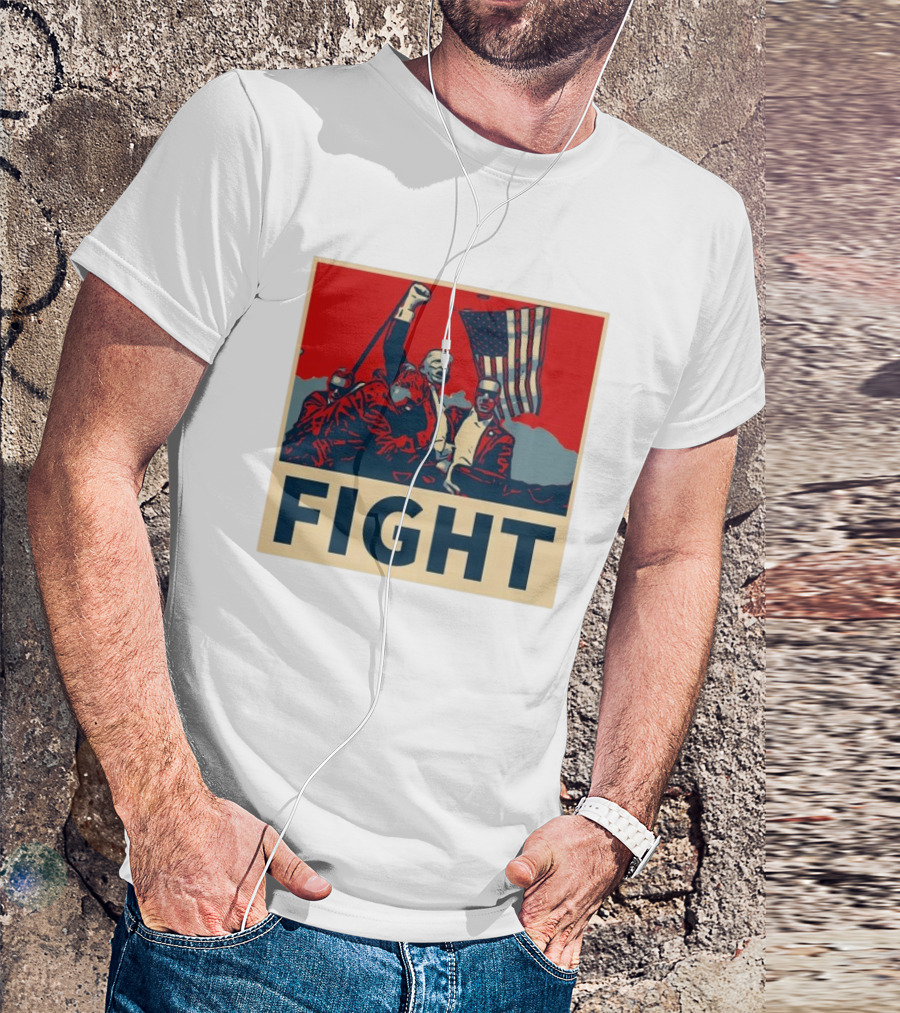 FIGHT Trump Fight Trump Assassination Attempt Iconic American Trump T-Shirt