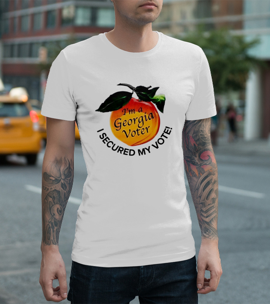 I'm A Georgia Voter I Secured My Vote College Park Georgia November 5 2024 Peach Badge T-Shirt