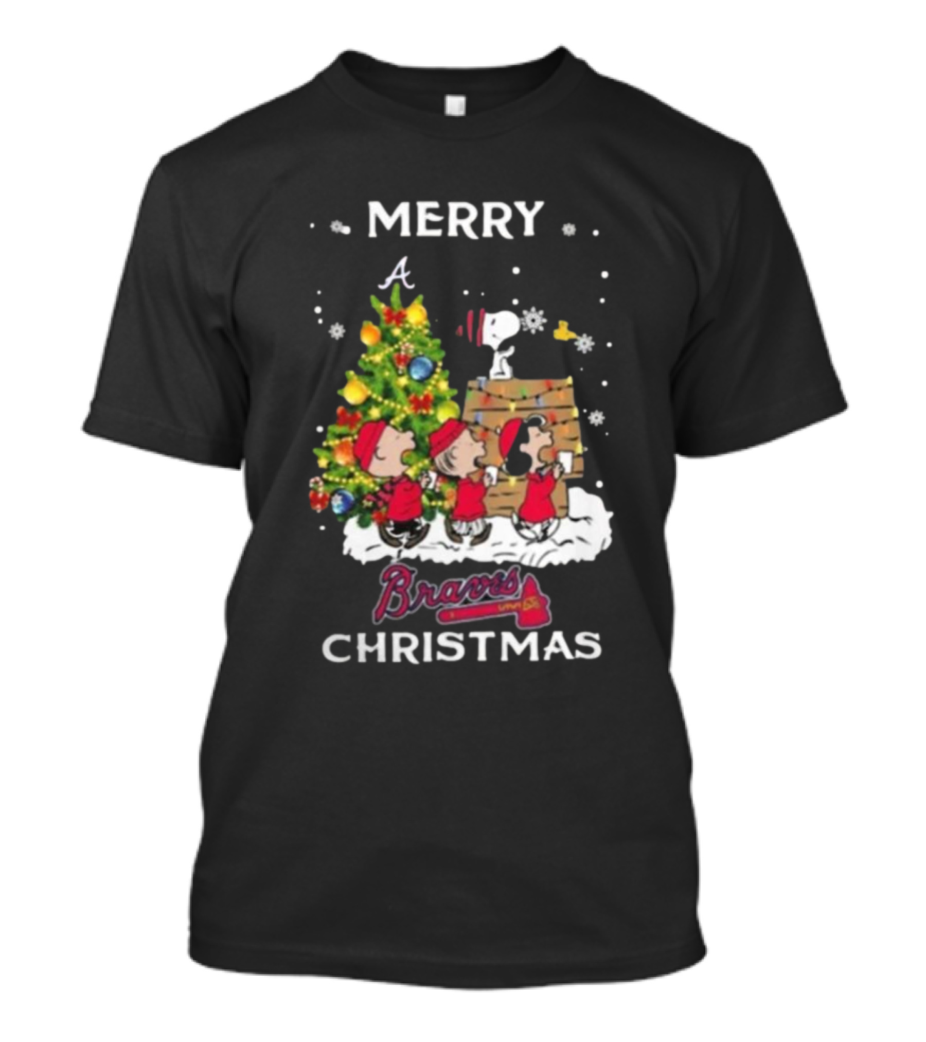Merry Christmas 2024 Atlanta Braves X Snoopy And Friends T-Shirt