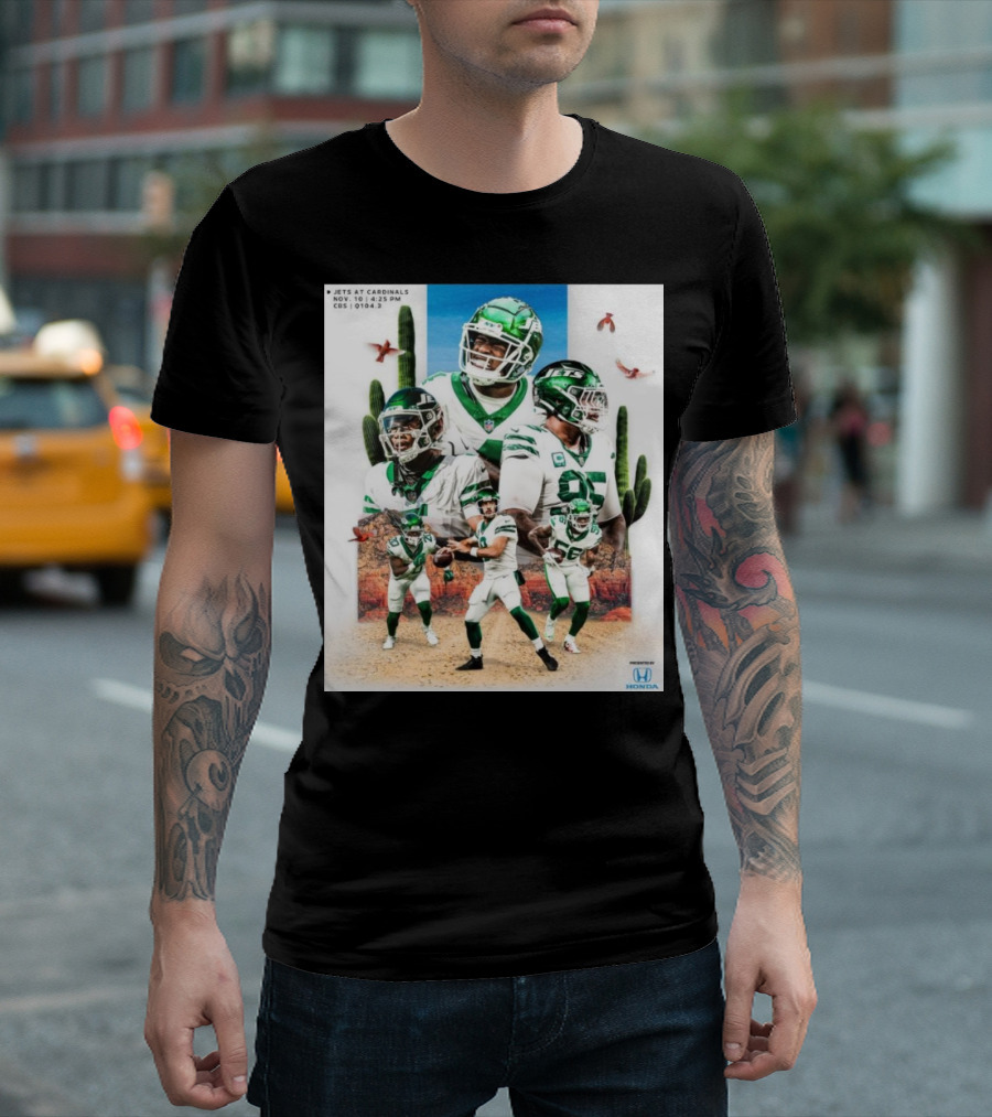 Jets at Cardinals Nov 10 4:25 PM CBS NFL 2024 Honda Powered T-Shirt