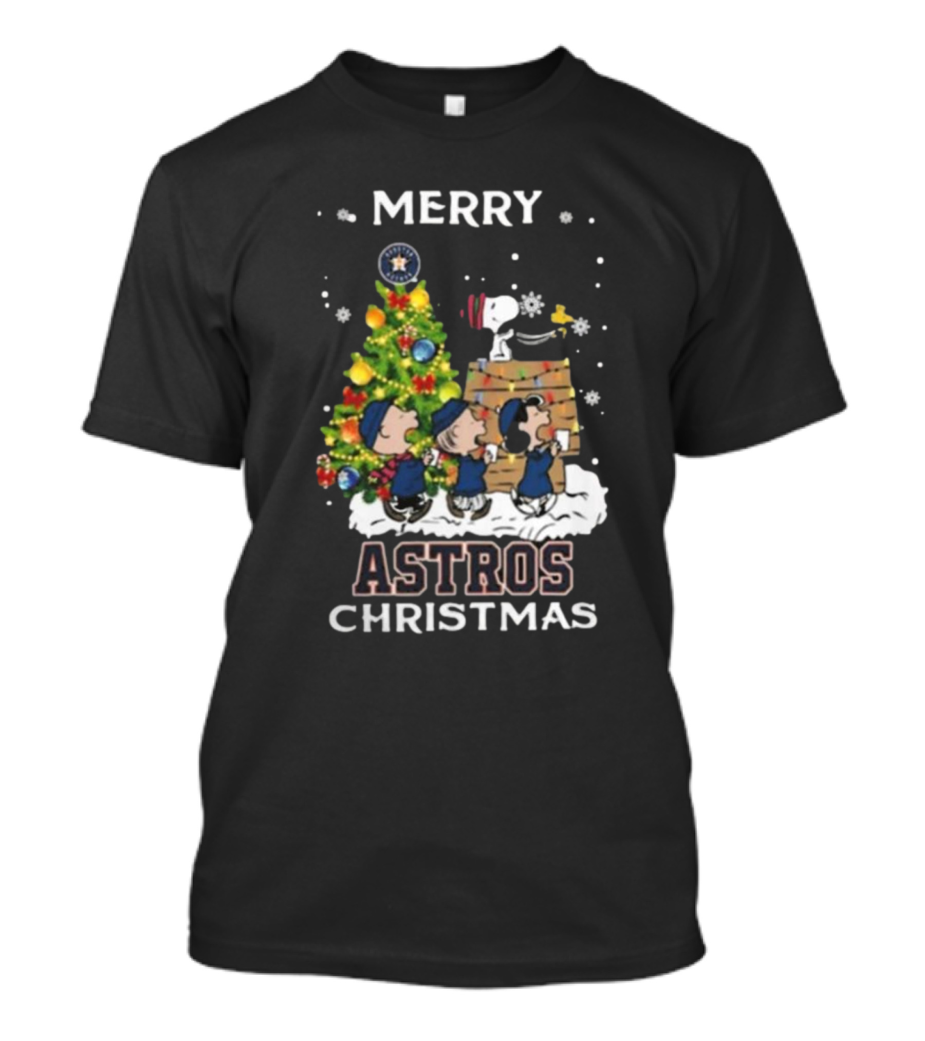 Merry Astros Christmas 2024 Houston Astros X Snoopy And Friends T-Shirt