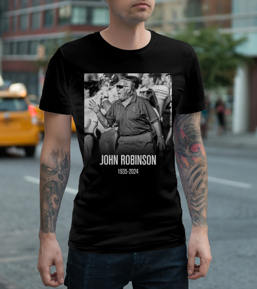 Legendary John Robinson USC Football Head Coach 1935-2024 T-Shirt