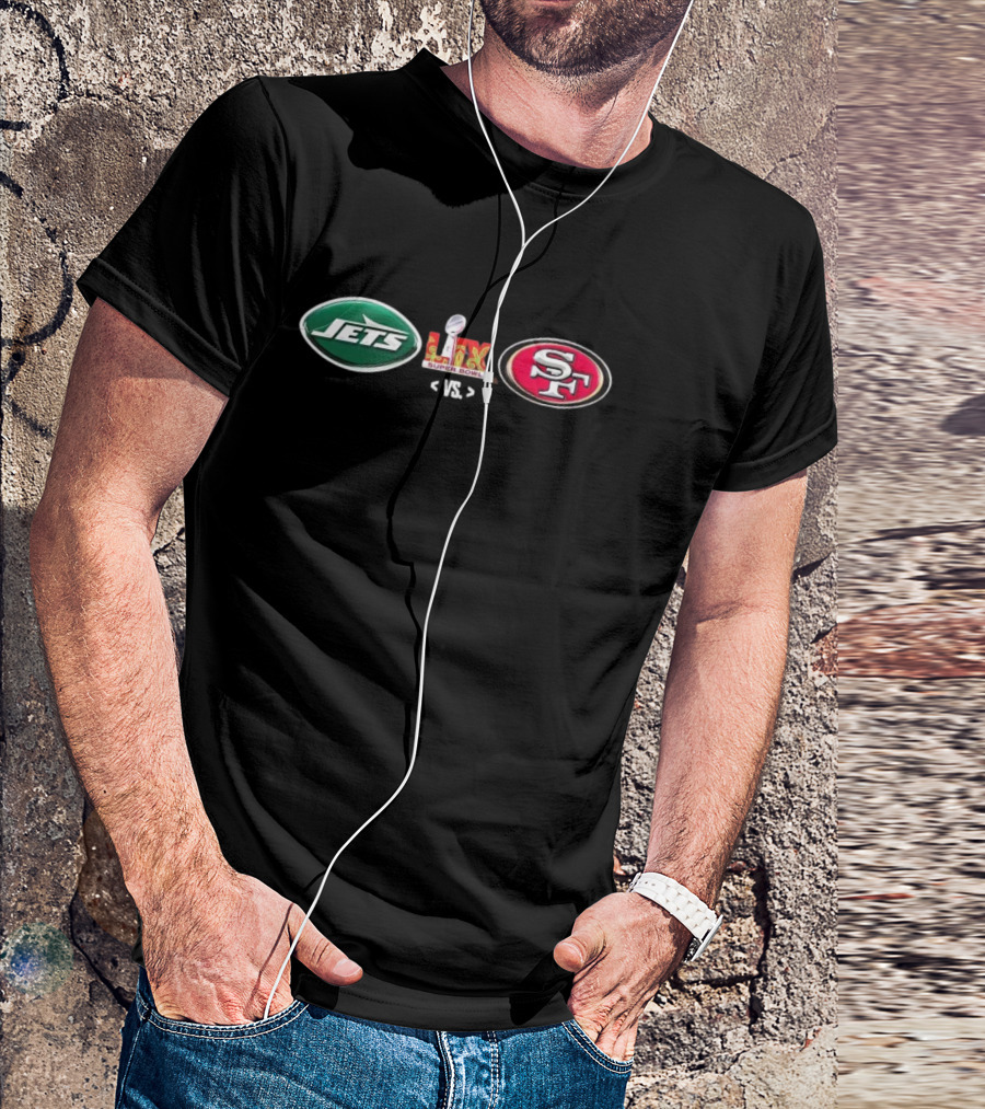 Jets Vs SF Super Bowl LIX NFL Matchup T-Shirt