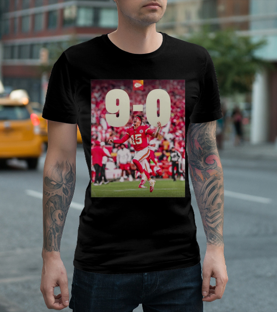 Kansas City Chiefs Vs. Denver Broncos On Cloud 9-0 NFL Victory T-Shirt