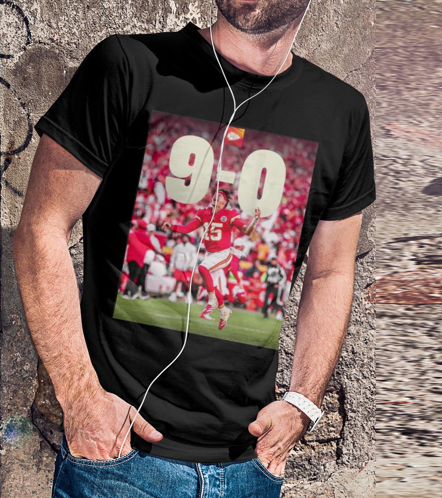Kansas City Chiefs Vs. Denver Broncos On Cloud 9-0 NFL Victory T-Shirt
