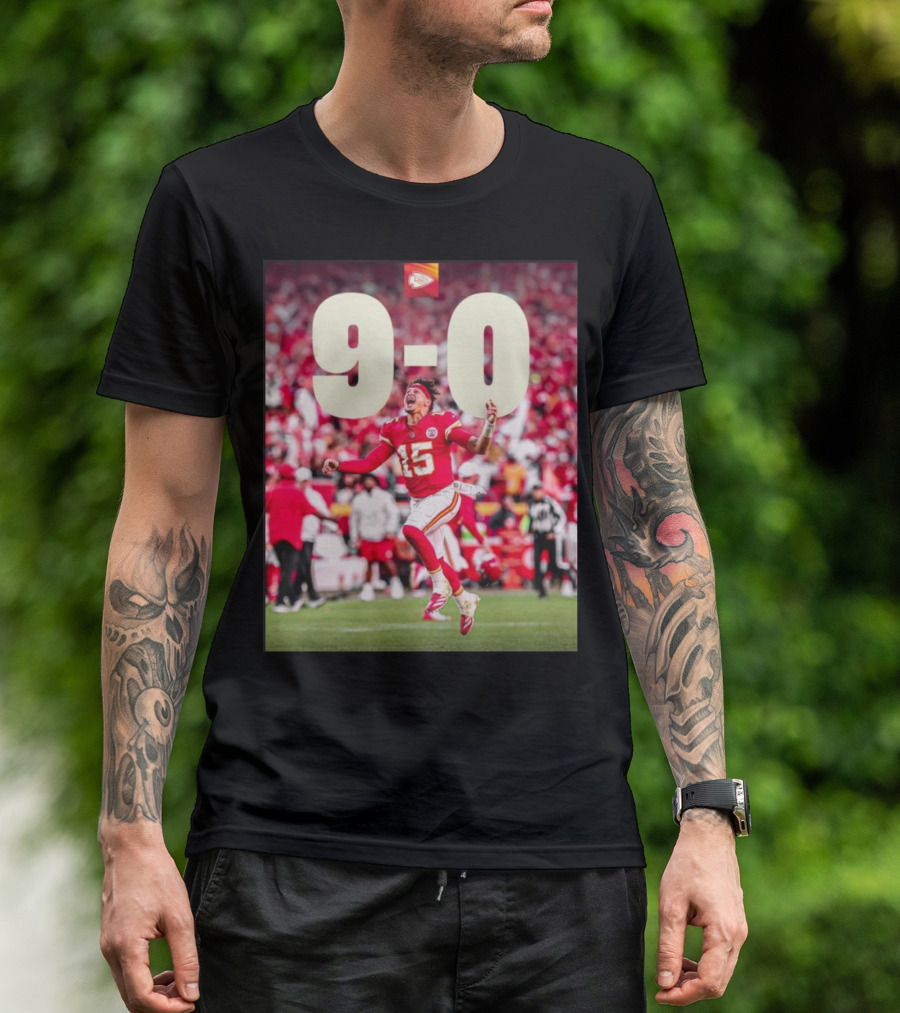 Kansas City Chiefs Vs. Denver Broncos On Cloud 9-0 NFL Victory T-Shirt