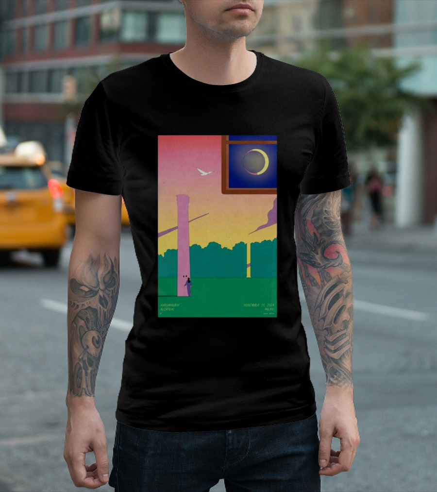 Khruangbin Alcatraz Milan Italy November 11 2024 Moon Eclipse T-Shirt