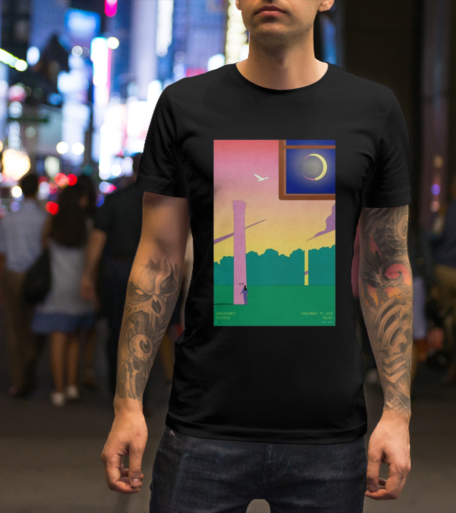 Khruangbin Alcatraz Milan Italy November 11 2024 Moon Eclipse T-Shirt