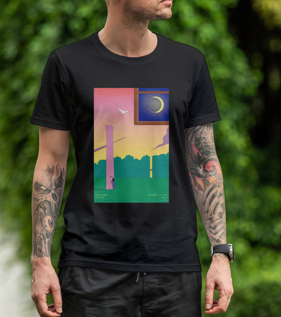 Khruangbin Alcatraz Milan Italy November 11 2024 Moon Eclipse T-Shirt
