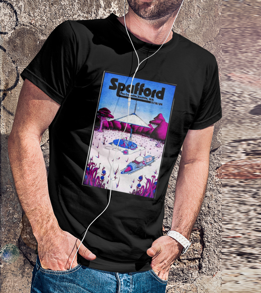 Spafford At The Crocodile Seattle WA 11/10/24 Fantastical Landscape Scene T-Shirt