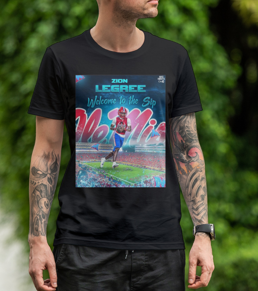 Zion Legree Welcome To The Sip Ole Miss Rebels Football Stadium T-Shirt
