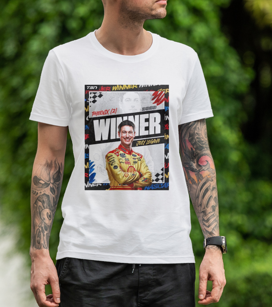Winner Joey Logano Phoenix NASCAR Cup Series Champion Team Penske 3-Peat T-Shirt