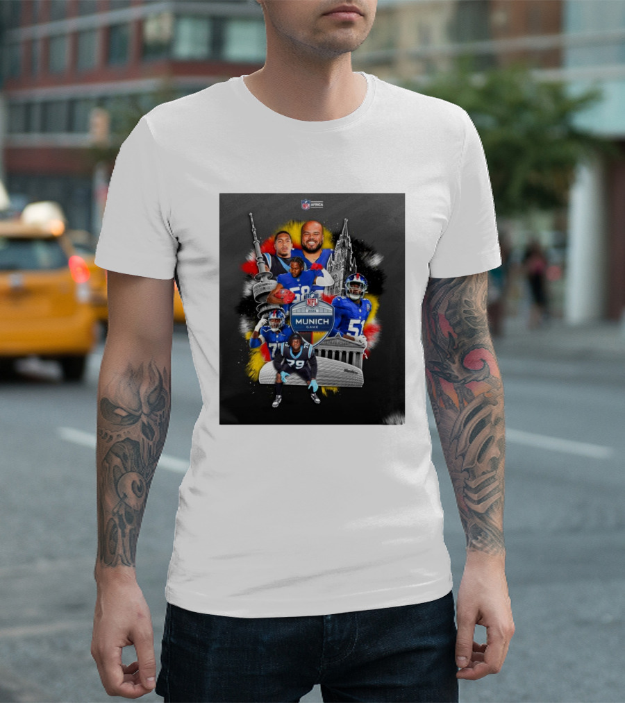 NFL Africa 2024 International Games Munich Germany Giants vs Panthers T-Shirt