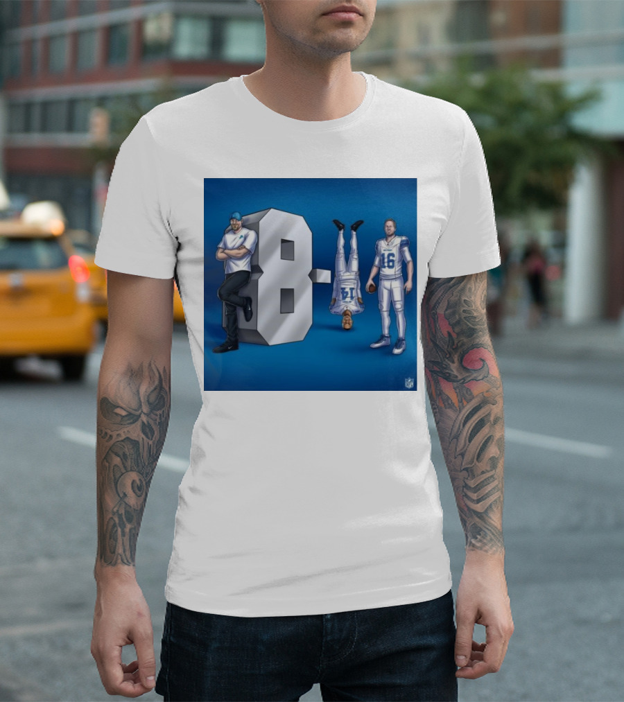 Detroit Lions 8-1 Amon-Ra St. Brown Headstand Celly NFL Houston Texas T-Shirt