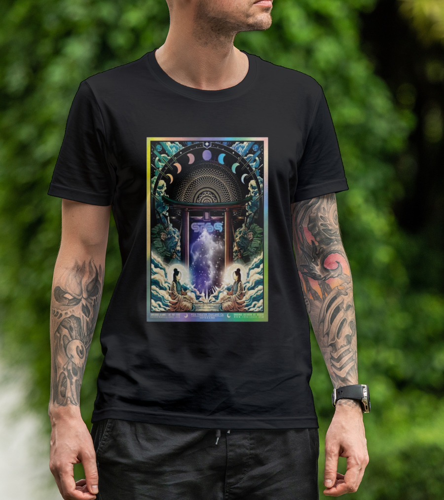 STS9 Fox Theater Oakland CA Nov 15-16 2024 Cosmic Journey Moon Phases T-Shirt