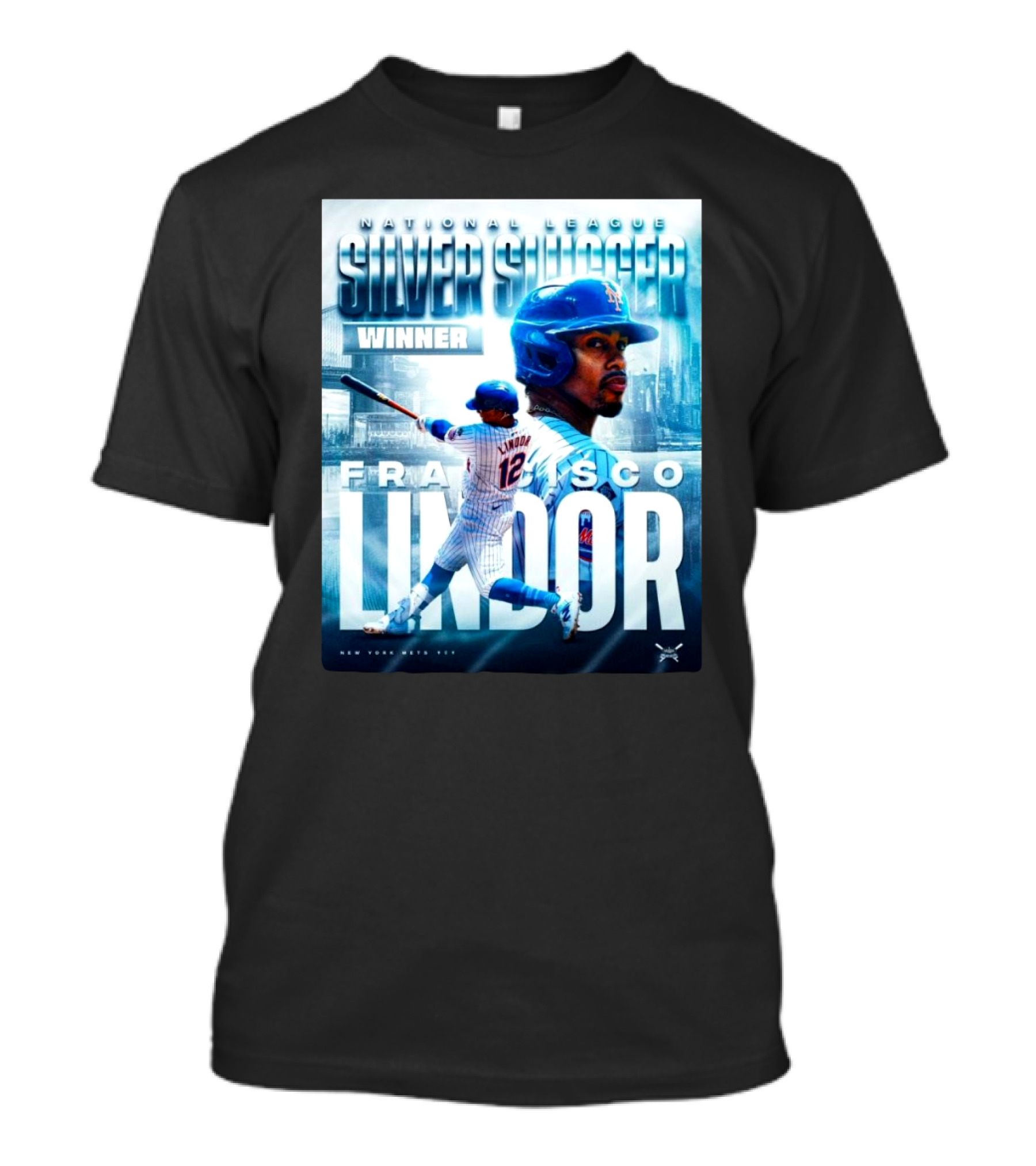 Francisco Lindor National League Silver Slugger Winner New York Mets 12 T-Shirt