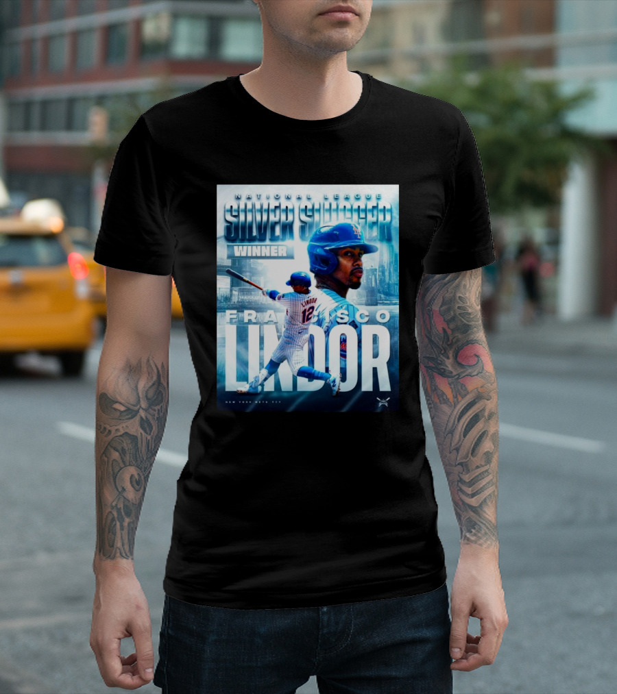 Francisco Lindor National League Silver Slugger Winner New York Mets 12 T-Shirt