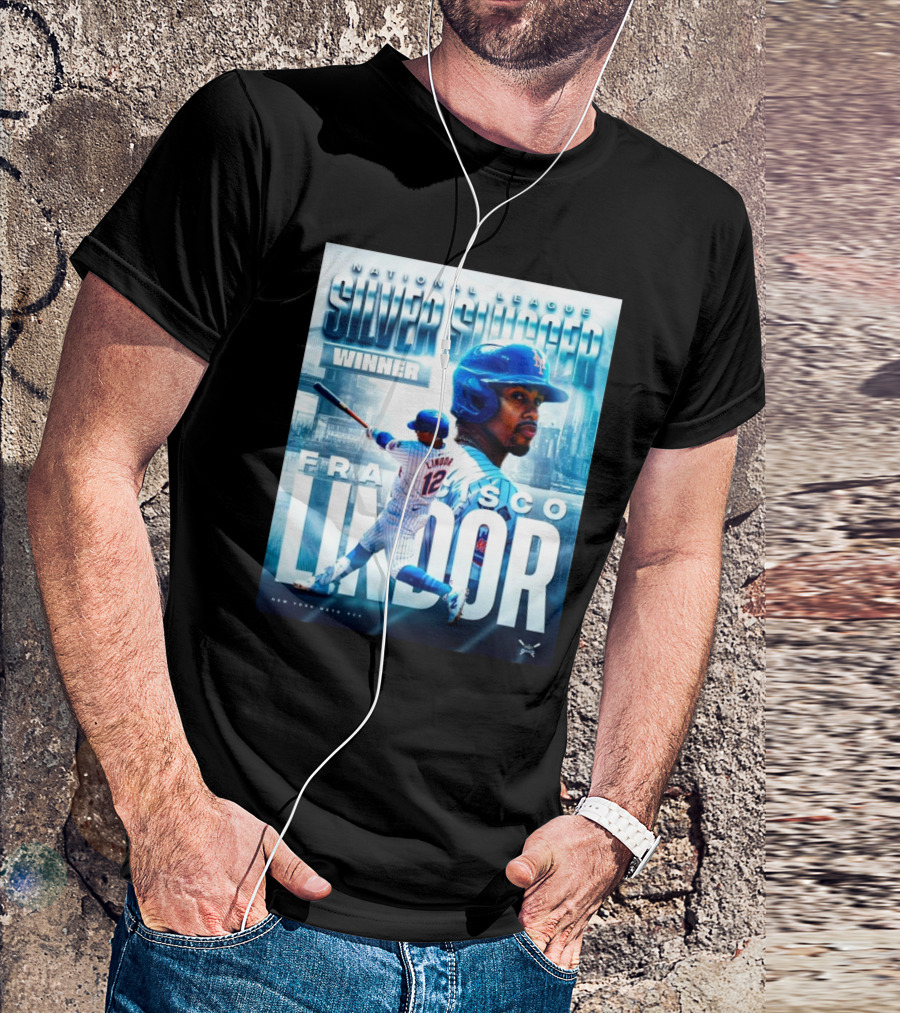 Francisco Lindor National League Silver Slugger Winner New York Mets 12 T-Shirt