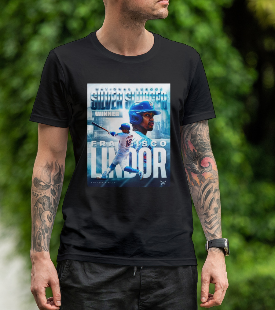 Francisco Lindor National League Silver Slugger Winner New York Mets 12 T-Shirt