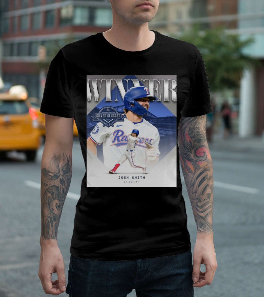 Winner Josh Smith Texas Rangers Silver Slugger Utility T-Shirt