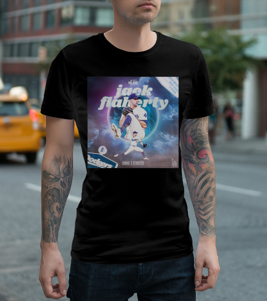 Los Angeles Dodgers Jack Flaherty 2024 MLB NLDS Game 1 Starter T-Shirt
