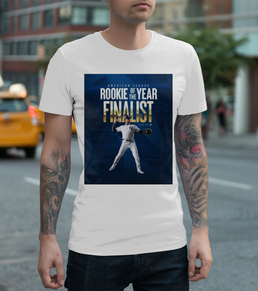 American League Rookie of the Year Finalist Luis Gil New York Yankees T-Shirt