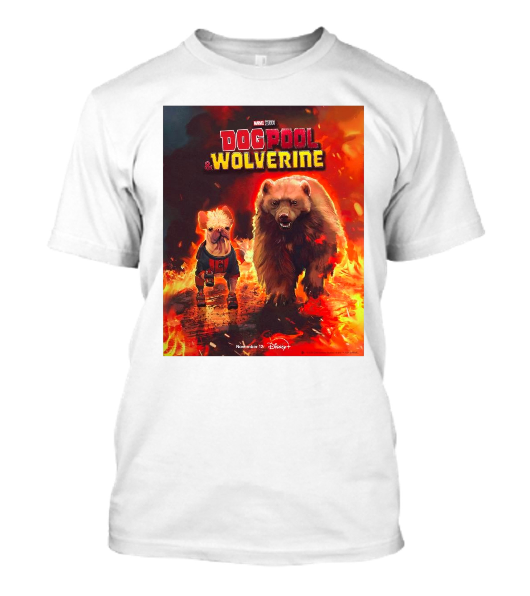 Marvel Studios DogPool And Wolverine November 12 Disney T-Shirt
