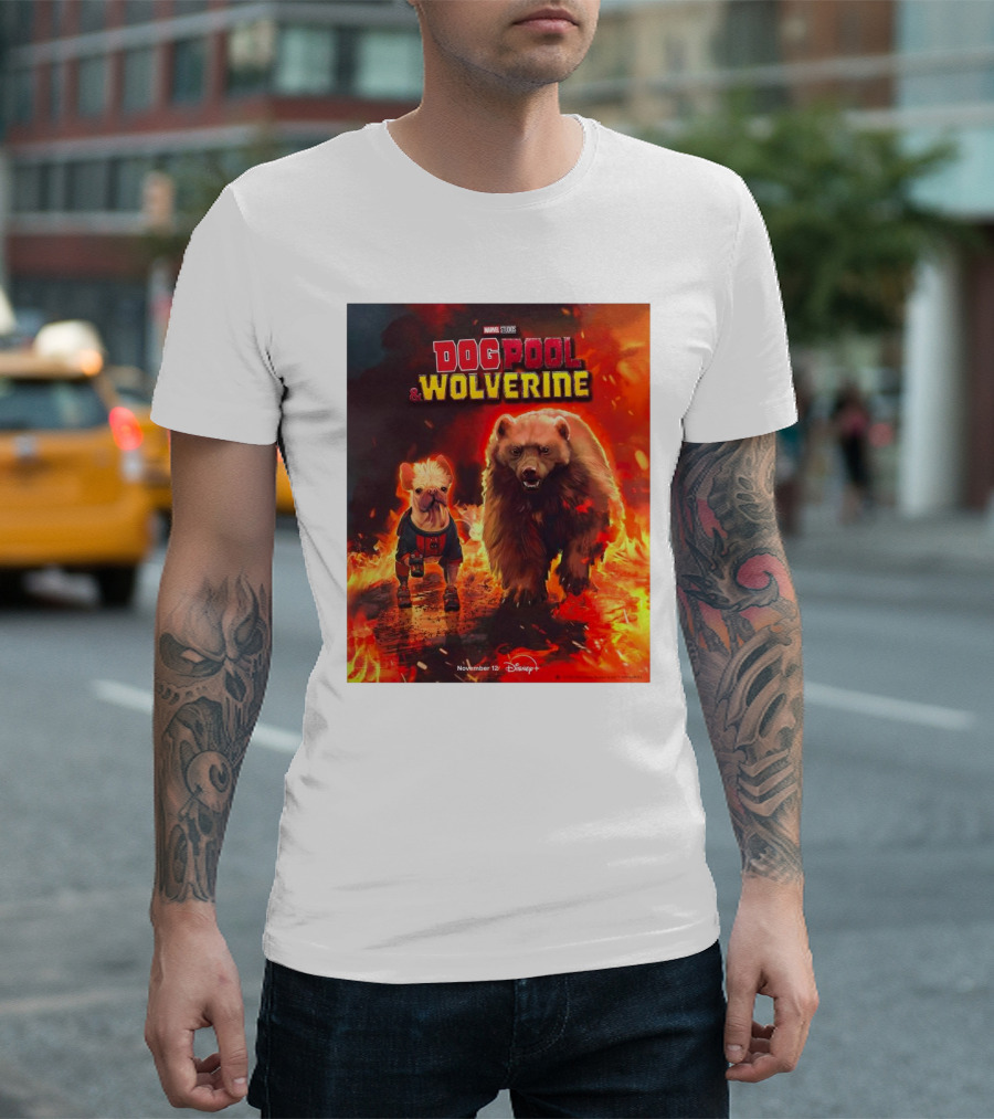 Marvel Studios DogPool And Wolverine November 12 Disney T-Shirt