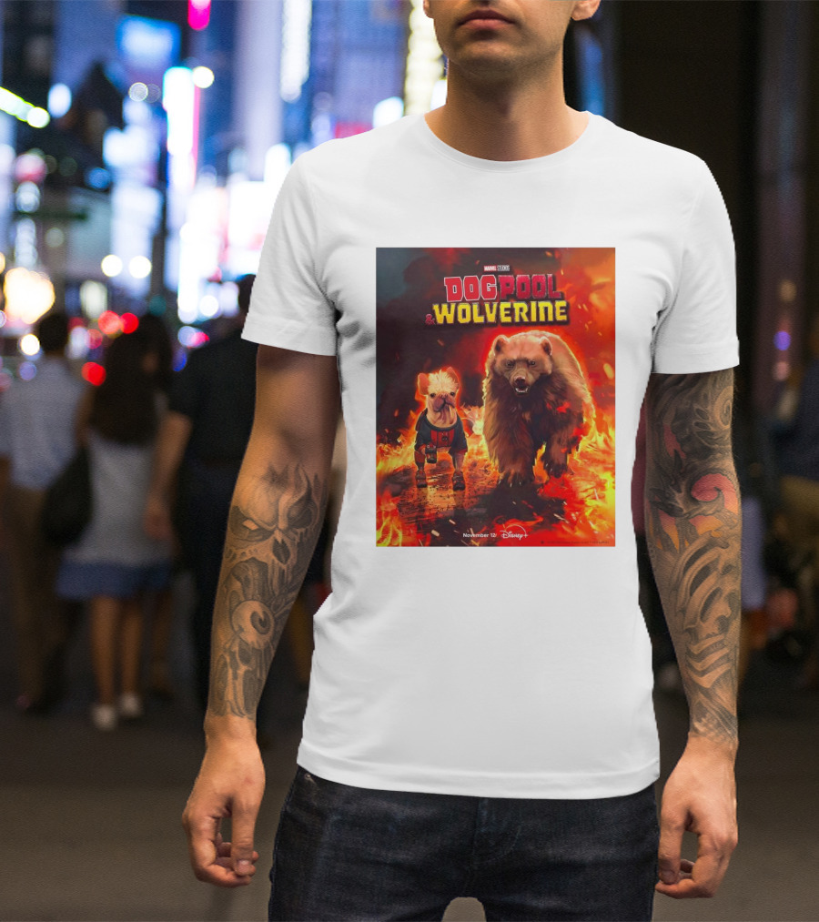 Marvel Studios DogPool And Wolverine November 12 Disney T-Shirt