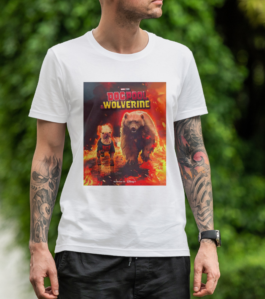 Marvel Studios DogPool And Wolverine November 12 Disney T-Shirt
