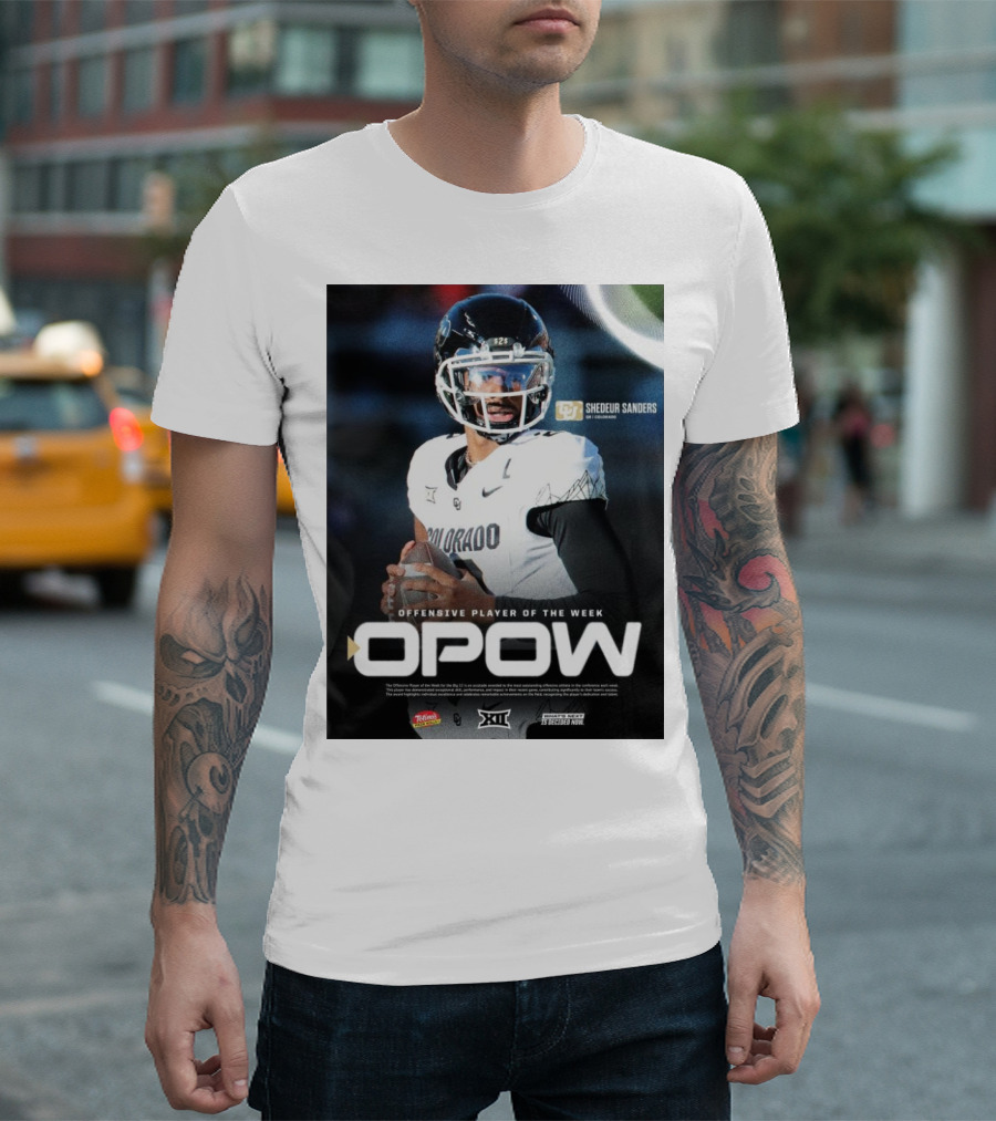 OPOW Offensive Player of the Week Shedeur Sanders Colorado Buffaloes Big 12 T-Shirt