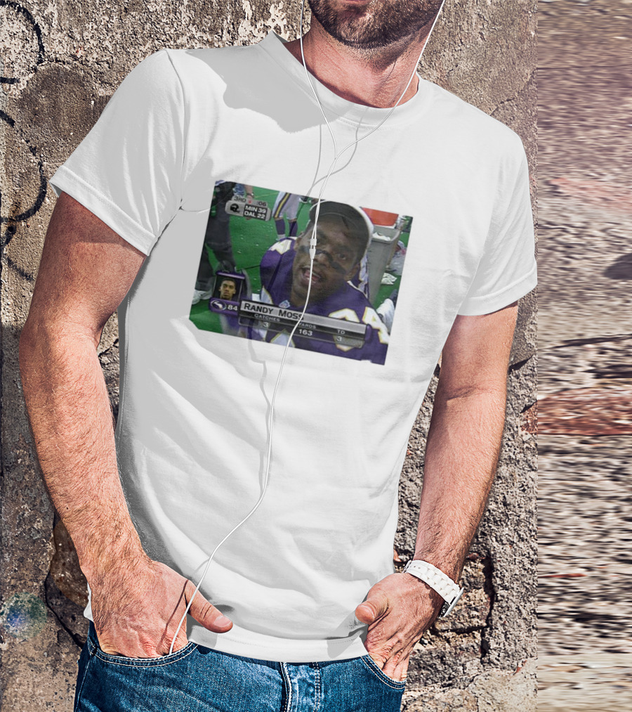 Randy Moss 84 Minnesota Vikings NFL Catches Yards Iconic Play T-Shirt