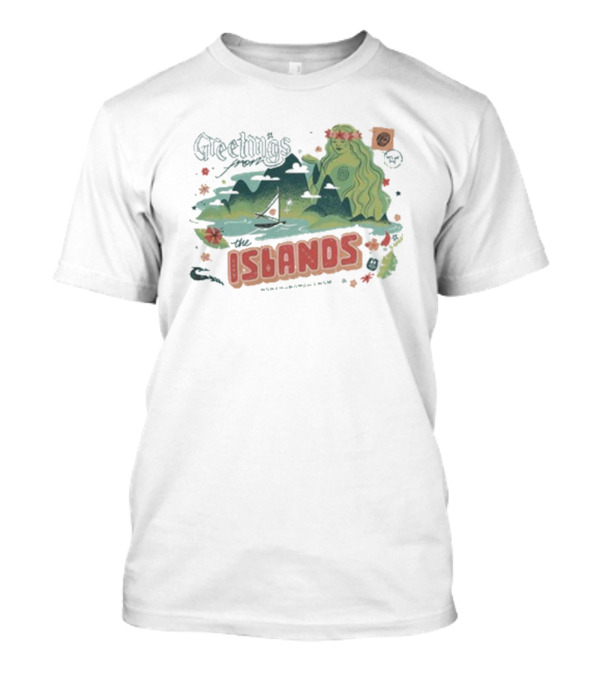 Greetings From The Islands The Lost Bros New Sailing Boat Hula Dancer T-Shirt