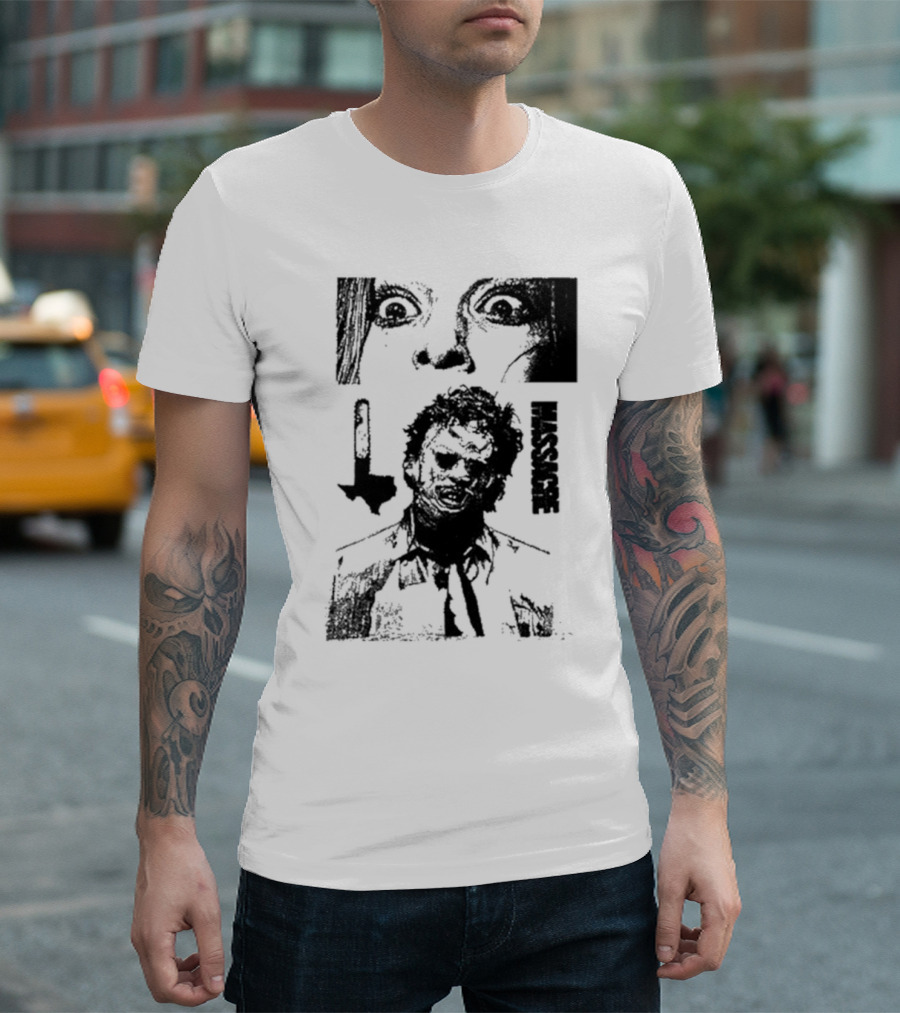 San Antonio Sharpist Texas Chainsaw Massacre Face Horror T-Shirt