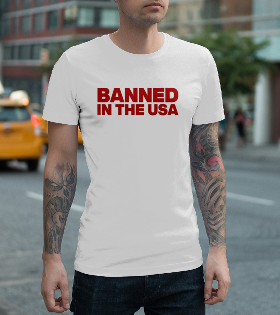 Banned In The USA Venus Sherwood Wearing T-Shirt