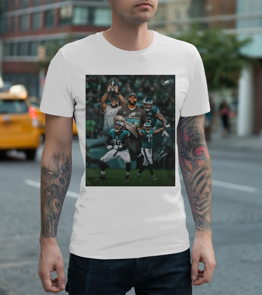 Vinny Curry Philadelphia Eagles Super Bowl Champion Retirement Signature 75 T-Shirt