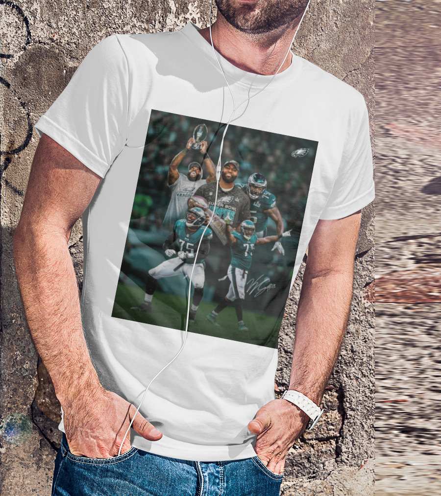 Vinny Curry Philadelphia Eagles Super Bowl Champion Retirement Signature 75 T-Shirt