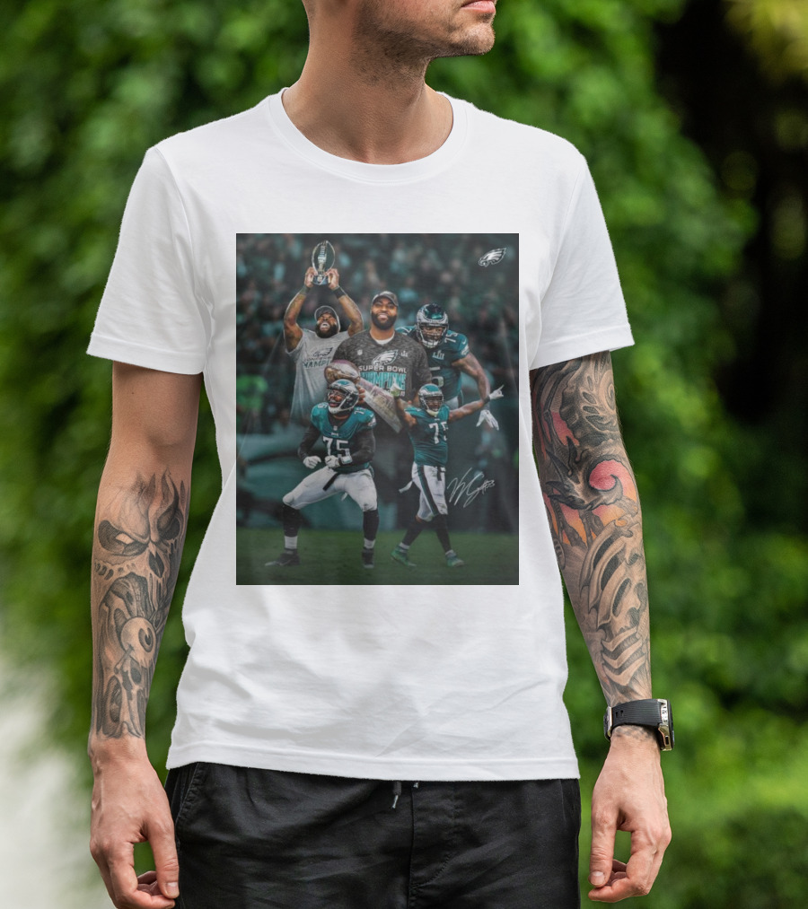 Vinny Curry Philadelphia Eagles Super Bowl Champion Retirement Signature 75 T-Shirt