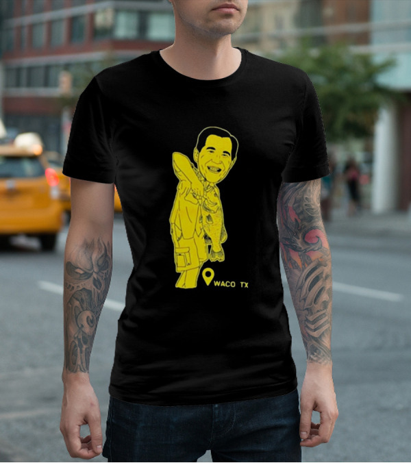 Cott Drew Fishing Caricature Waco TX T-Shirt