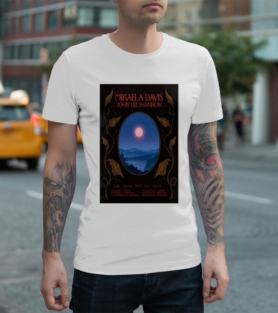 Mikaela Davis John Lee Shannon 2024 Alone Together Acoustic Show Tour Dates T-Shirt