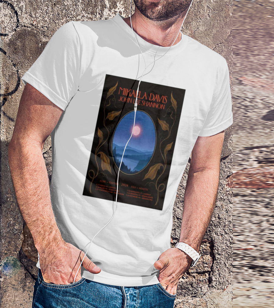 Mikaela Davis John Lee Shannon 2024 Alone Together Acoustic Show Tour Dates T-Shirt