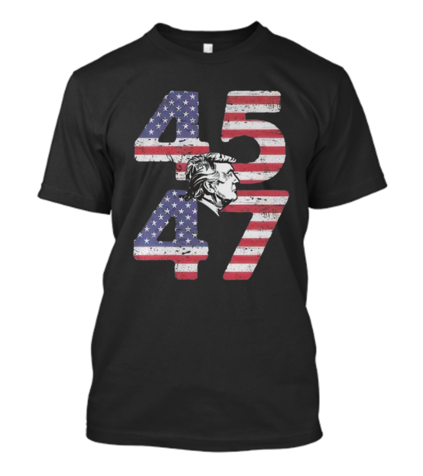 Welcoming Trump’s Return 45 47 Patriotic American Flag Elements T-Shirt