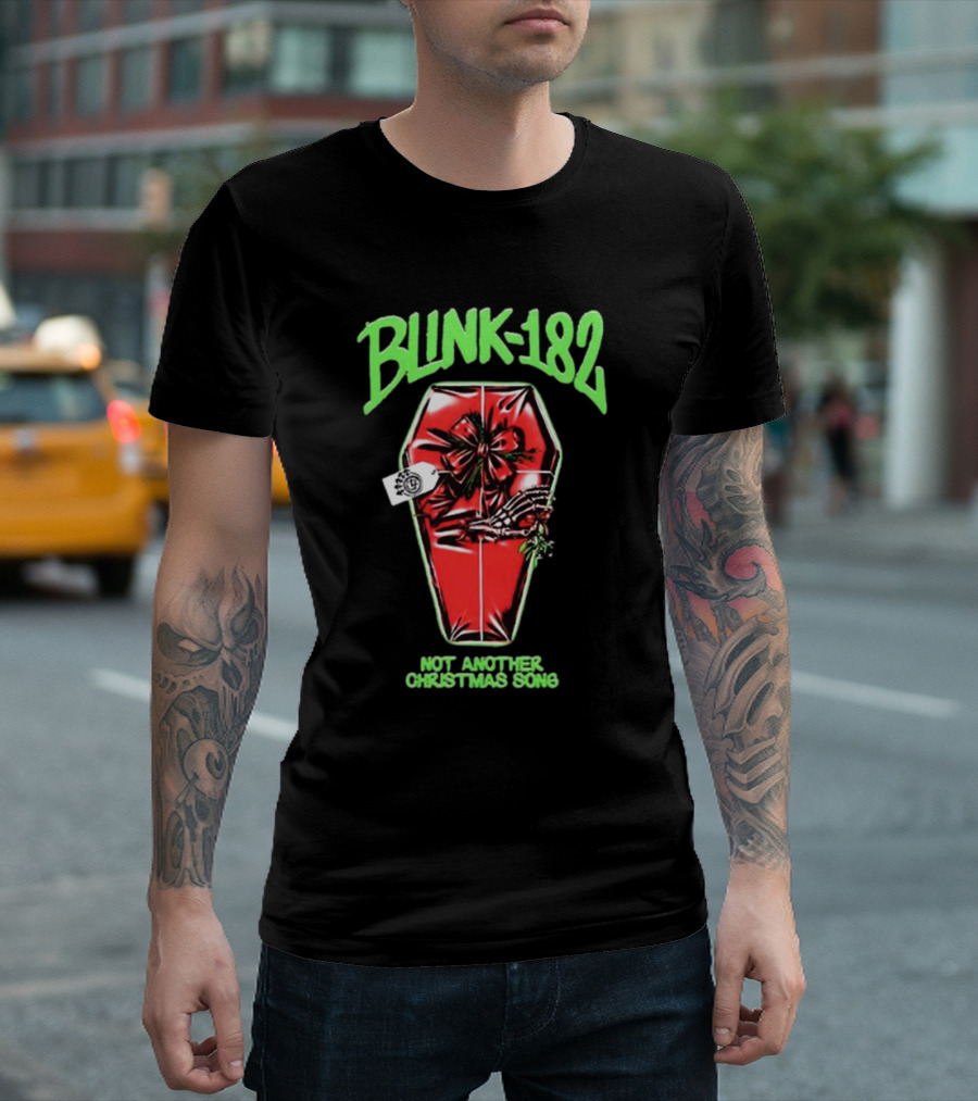 Blink-182 Not Another Christmas Song Coffin Gift T-Shirt