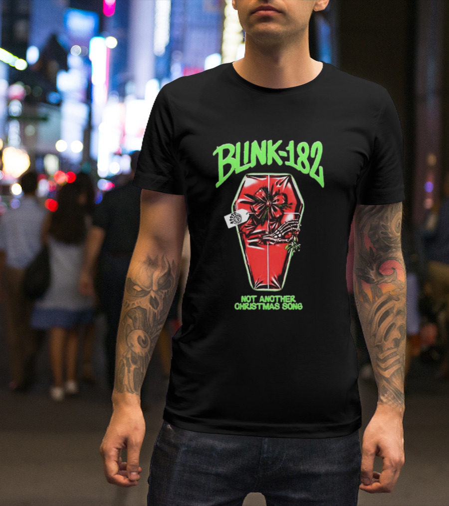Blink-182 Not Another Christmas Song Coffin Gift T-Shirt
