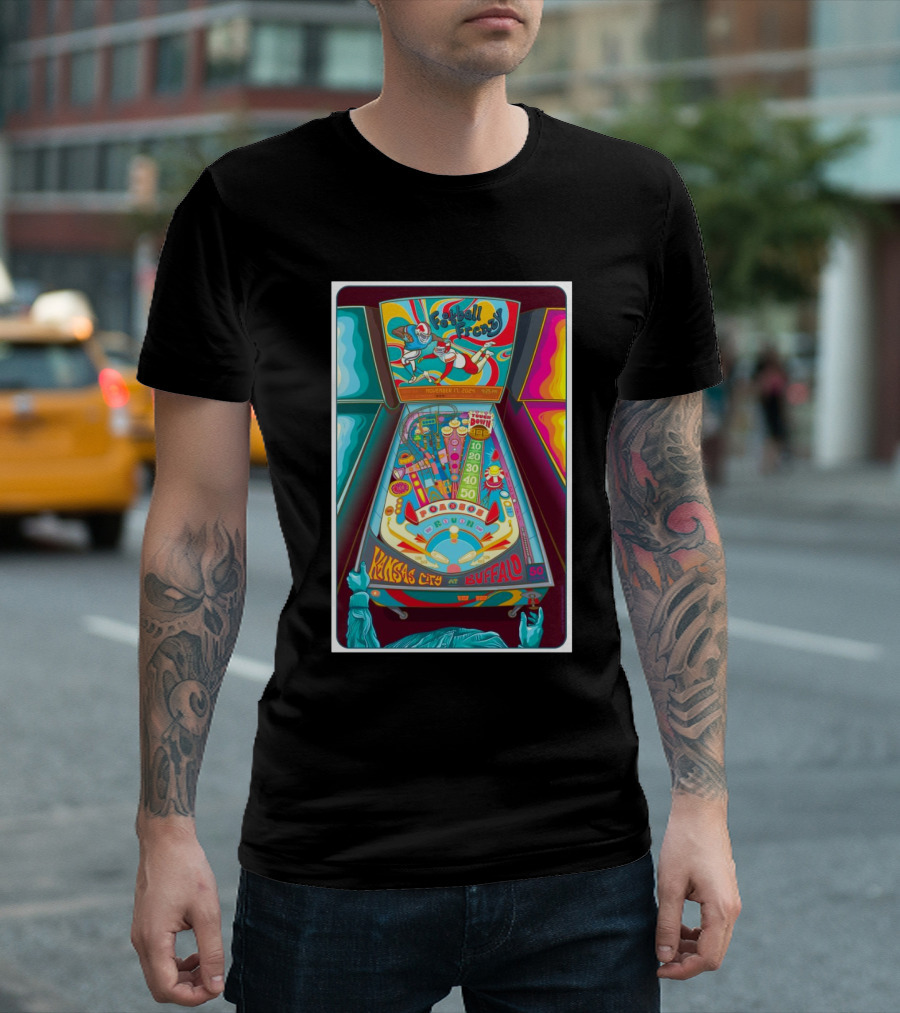 Kansas City Chiefs At Buffalo Bills Football Frenzy Pinball November 17 T-Shirt