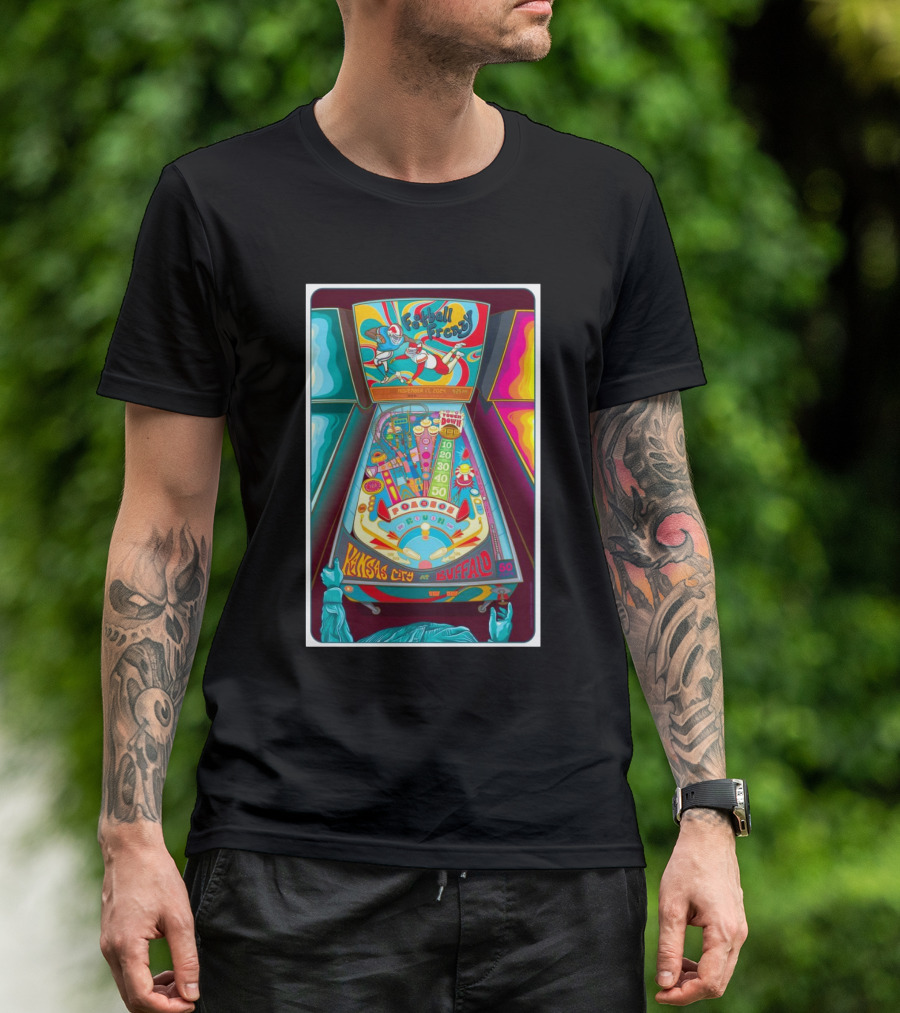 Kansas City Chiefs At Buffalo Bills Football Frenzy Pinball November 17 T-Shirt